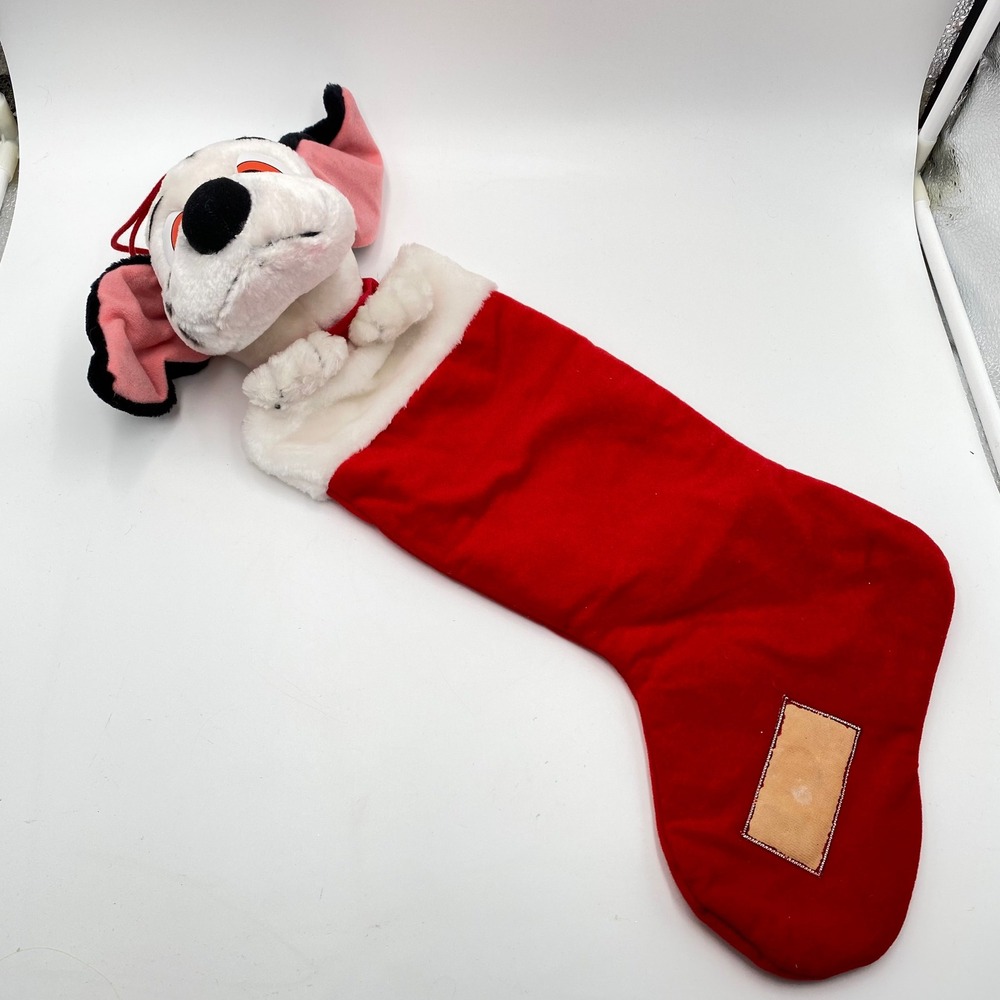 Vintage 101 Dalmatians Plush Christmas Stocking Dog 20" Holiday Decor - Picture 2 of 8
